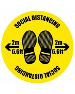 Coronavirus Social Distancing Floor Graphic 400mm Diameter - 58565
