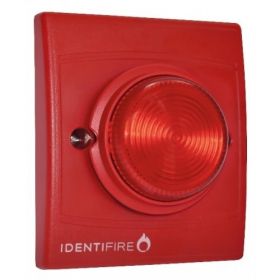 Vimpex 10-1110RSR-S Identifire Sounder VID Beacon - Red Body Red Lens - Surface Mounted Version