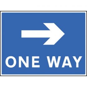 One Way Sign With Right Arrow - 400 x 300mm - 17508K