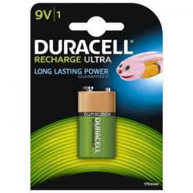 Duracell Duralock Rechargeable 9V Battery - Pack of 1 - HR22