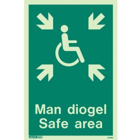 Jalite Man Diogel Safe Area Sign - 4076DD
