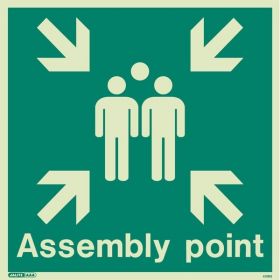 Jalite 4128Q Assembly Point Location Sign - Photoluminescent
