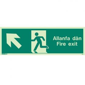 Jalite Allanfa Dan Fire Exit Sign - Up Left Arrow - 428U