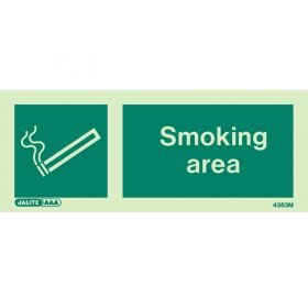 Jalite 4363M Smoking Area Sign 80mm x 200mm