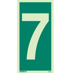 Jalite 4627G Number 7 Photoluminescent Assembly Point Designation Sign