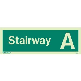 Jalite 4702PT Photoluminescent Stairway A Staircase Identification Sign