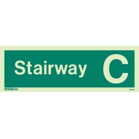 Jalite 4704PT Photoluminescent Stairway C Staircase Identification Sign