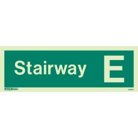 Jalite 4706PT Photoluminescent Stairway E Staircase Identification Sign