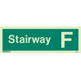 Jalite 4707PT Photoluminescent Stairway F Staircase Identification Sign