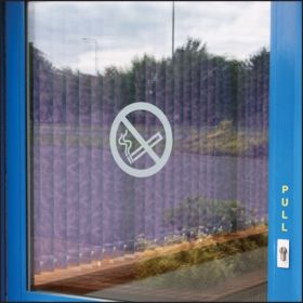 Frosted Vinyl No Smoking Window Sign - 53041