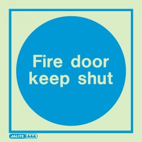 Jalite 5421A Fire Door Keep Shut Photoluminescent Sign - 100 x 100mm