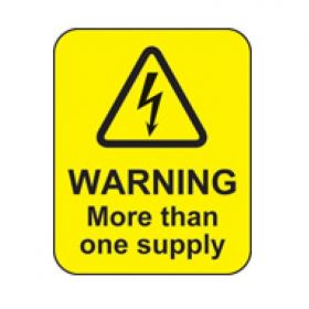 Warning More Than One Supply Hazard Label - Roll of 100 - 59814