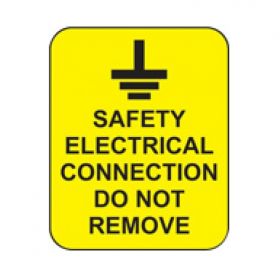 Safety Electrical Connection Do Not Remove Warning Label - Roll of 100 - 59816