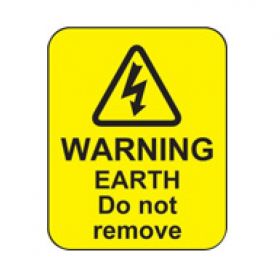 Warning Earth Do Not Remove Label - Roll of 100 - 59818