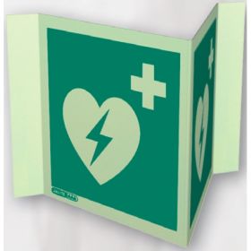 Jalite 4347P20 Panoramic First Aid Point Sign - Photoluminescent - 200 x 200mm