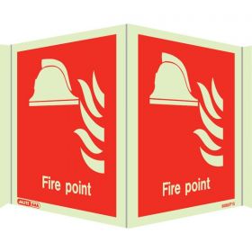 Jalite 6459P15 Fire Point Location Sign - Panoramic Version - 150 x 150mm
