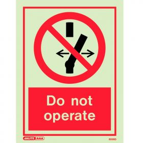 Jalite 8056D Do Not Operate Sign 200mm x 150mm