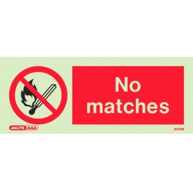 Jalite 8103M No Matches Sign 80mm x 200mm