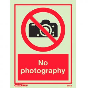 Jalite 8315D No Photography Sign 200mm x 150mm