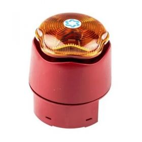 Banshee Excel Lite Sounder Beacon CHX - Red with Amber Beacon Deep Base - 958CHX1201