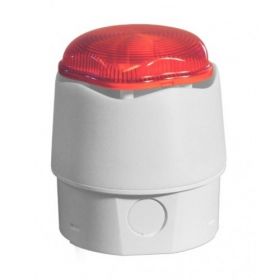 Hosiden Besson Banshee Excel Lite Sounder Beacon CHX - White with Red Beacon Deep Base - 958CHX1501