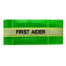 First Aider Armband - Hi Visibility Photoluminescent Material Jalite AB3034