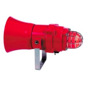 E2S BEXCS110-05D Sounder Beacon - 24V DC - Red Body Red Lens - BEXCS11005DPFDC024AB1A1R/R
