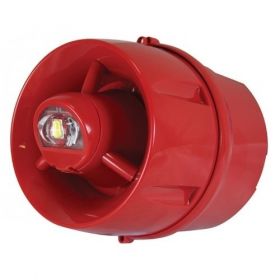 C-Tec BF433A/CX/DR Wall Mounted Sounder VAD Beacon With Deep Base - Red Body Clear Lens