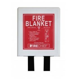 Firechief BPW1/K40 1.0 x 1.0m Fire Blanket With White Rigid Case