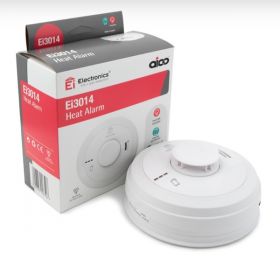 Aico Ei3014 Mains Interlinked Heat Detector With 10 Year Lithium Battery Backup