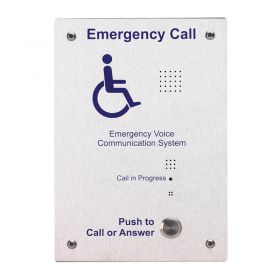 C-Tec EVC302F Disabled Refuge System Outstation - Stainless Steel - Flush Mounted