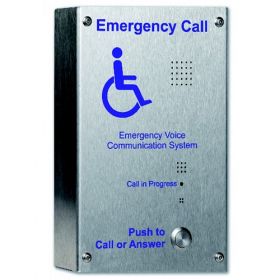 C-Tec EVC302S Handsfree Duplex EVC Disabled Refuge Stainless Steel Outstation - Surface Mounted