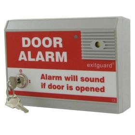 Hoyles EX104R Exitguard Fire Door Alarm With Keyswitch - Red - Battery Powered