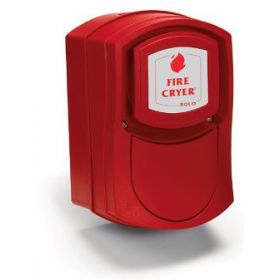 Fire-Cryer Solo Wall Mounted Voice Sounder - Shallow Base - Red - Single Message - FCS/A/R/0/S