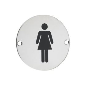 Zoo Hardware Female Pictogram Toilet Door Sign