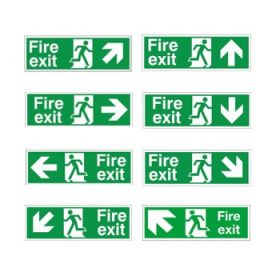 Fire Exit Signs - White