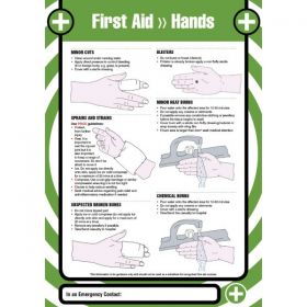First Aid Hands Safety Sign / Poster - 55903