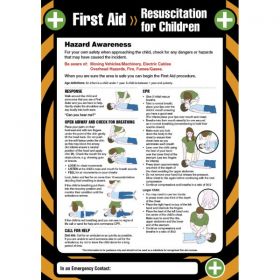 First Aid Resuscitation For Children Sign / Poster - 55907