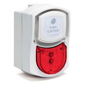 Fire-Cryer Plus - White with Red Beacon, Deep Base - FC3/A/W/R/D