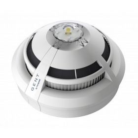 Gent S4-711-V-VAD-LPW Vigilon S-Quad Dual Optical Heat Detector Voice Sounder & White VAD