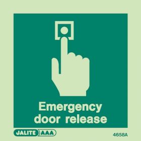 Jalite 4658A Emergency Door Release Sign - Photoluminescent