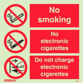 Jalite 8039E No Smoking Sign & No Electronic Cigarettes Sign