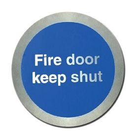 Jalite AL5421O Fire Door Keep Shut Disc - Aluminium With Self-Adhesive Backing
