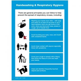 Jalite Handwashing & Respiratory Hygiene Sign - 297 x 210mm - LIT819