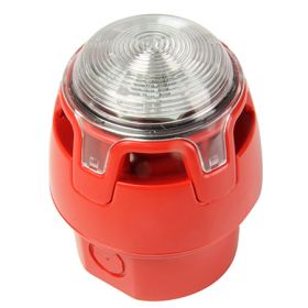 Notifier CWSS-RW-W5 Sounder Beacon EN54-3 & EN54-23 Approved - Red Body Clear Lens - Deep Base