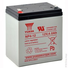 Yuasa NP4-12 Battery - 4Ah 12V Sealed Lead Acid Type