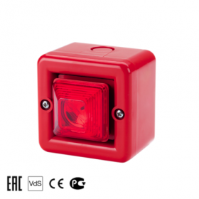E2S SON4LAC24R/R High Output Sounder & LED Beacon - 24V AC - Red Body Red Lens
