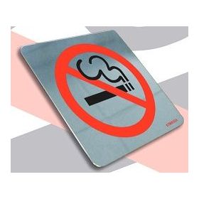 Jalite Brushed Stainless Steel No Smoking Sign - STB9032C