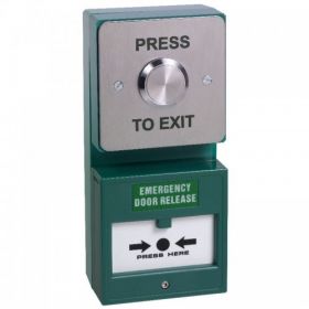 Combined Emergency Door Release Break Glass With Press To Exit Button - STP-DU03/CP22