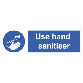 Use Hand Sanitiser Sign - Rigid Plastic - 15418G